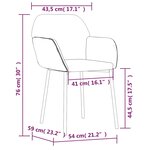 vidaXL Chaises à manger lot de 2 gris foncé tissu et similicuir