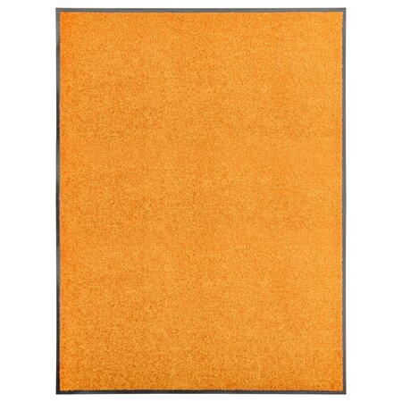 vidaXL Paillasson lavable Orange 90x120 cm