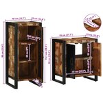 vidaXL Ensemble de mobilier de salle de bain avec étagère 2 Pièces