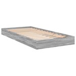 vidaXL Cadre de lit au sol Sonoma gris 80 x 200 cm Bois d'ingénierie