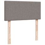 vidaXL Sommier à lattes de lit avec matelas Taupe 90x200 cm Tissu