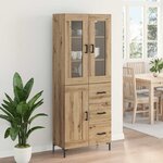vidaXL Haut Armoire 2 Pièces Chêne artisanal Bois d'ingénierie