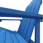 vidaXL Chaise de jardin Adirondack avec repose-pied PEHD bleu marine