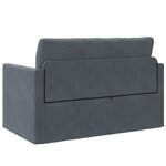 vidaXL Canapé-lit au sol 2-en-1 Gris foncé 124x204x61 cm Velours