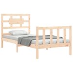 vidaXL Cadre de lit sans matelas bois de pin massif