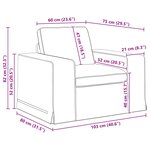 vidaXL Canapé Gris foncé 103 x 80 x 82 cm tissu