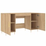 vidaXL Bureau chêne sonoma 140x50x75 cm bois d'ingénierie
