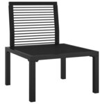 vidaXL Chaise de jardin avec coussins noir/gris résine tressée