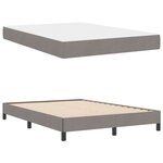 vidaXL Lit à ressorts avec matelas Taupe 140 x 190 cm tissu