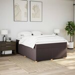 vidaXL Sommier à lattes de lit avec matelas Marron foncé 160x200 cm