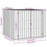 vidaXL Abri de jardin Vert 195x198x159 cm Acier galvanisé