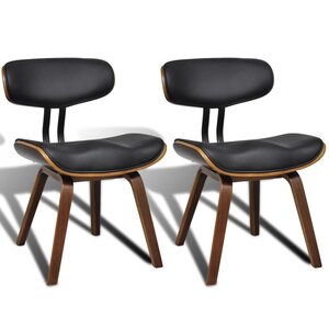 vidaXL Chaises à manger lot de 2 bois courbé et similicuir
