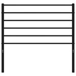 vidaXL Tête de lit métal noir 100 cm