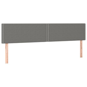 vidaXL Têtes de lit 2 Pièces Gris foncé 90x5x78/88 cm Tissu