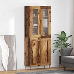 vidaXL Haut Armoire 2 Pièces Bois ancien Bois d'ingénierie