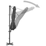 vidaXL Parasol de jardin en porte-à-faux et poteau en aluminium