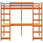 vidaXL Cadre de lit superposé sans matelas 90x190cm bois de pin massif