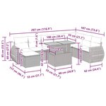 vidaXL Salon de jardin avec coussins 9 Pièces beige résine tressée