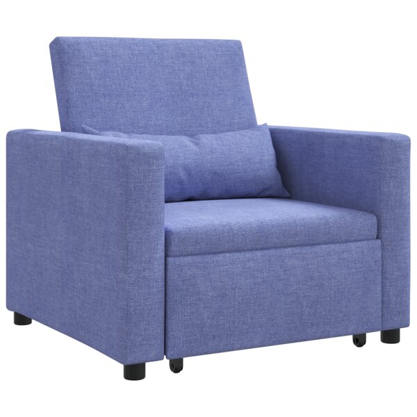 vidaXL Fauteuil 3 en 1 en denim bleu