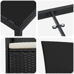 vidaXL Ensemble de salle à manger pour jardin 7 Pièces Noir Poly rotin