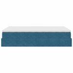 vidaXL Cadre de lit ottoman avec matelas bleu foncé 120x200 cm velours