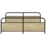 vidaXL Cadre de lit en métal sans matelas chêne sonoma 200x200 cm
