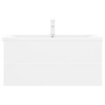 vidaXL Armoire d'évier avec lavabo intégré blanc bois d'ingénierie