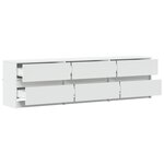 vidaXL Meuble TV avec LED blanc 180x34x50 cm bois d'ingénierie