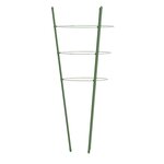 vidaXL Supports pour plantes de jardin 3 anneaux 5Pièces Vert 75 cm Acier