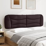 vidaXL Coussin de tête de lit marron foncé 180 cm tissu