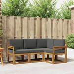 vidaXL Ensemble de canapés d'extérieur 4 Pièces Naturel et Anthracite