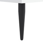 vidaXL Cadre de lit blanc brillant 150x200 cm bois d'ingénierie