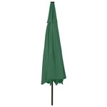 vidaXL Parasol de jardin avec lumières LED et mât en métal 400 cm vert