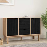 vidaXL Buffet OTTA Noir 113 5 x 43 x 73 cm Bois de pin massif
