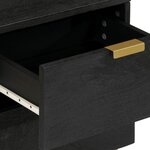 vidaXL Tables de chevet 2 Pièces noir 40x33x46 cm bois de manguier solide