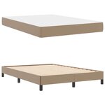 vidaXL Cadre de lit avec matelas Cappuccino 140 x 200 cm tissu