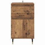 vidaXL Buffet Bois Ancien 40 x 35 x 70 cm Bois d'ingénierie et fer