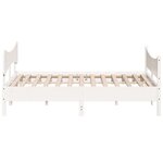 vidaXL Cadre de lit sans matelas blanc 200x200 cm bois massif de pin