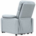 vidaXL Fauteuil inclinable électrique Gris clair Tissu