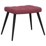 vidaXL Chaise de relaxation avec tabouret Rouge bordeaux Tissu