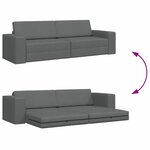 vidaXL Canapé-lit Gris foncé 245 x 78 x 77 cm tissu