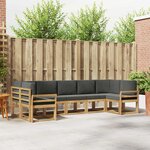 vidaXL Ensemble de canapés d'extérieur 7 Pièces Blanc et anthracite