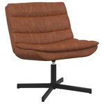 vidaXL Chaise pivotante Marron 63 x 75 x 76 cm PU antique