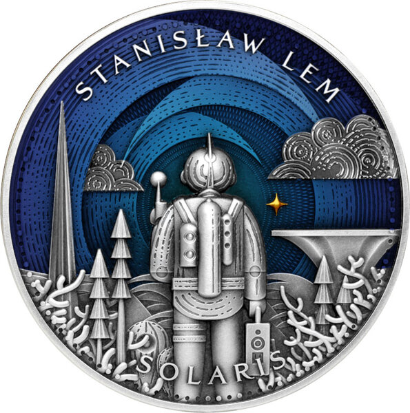 Pièce de monnaie en Argent 10 Euro g 62.2 (2 oz) Millésime 2022 Stanislaw Lem Master of Science Fiction SOLARIS