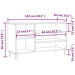 vidaXL Armoire à chaussures Sonoma gris 102x36x60 cm Bois d'ingénierie