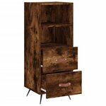 vidaXL Buffet Chêne fumé 34 5x34x90 cm Bois d'ingénierie