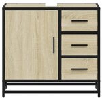 vidaXL Armoire lavabo de salle de bain chêne sonoma bois d'ingénierie