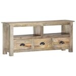 vidaXL Meuble TV 110x30x50 cm Bois massif de manguier