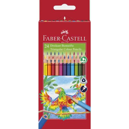 Crayons de couleur triangulaires  étui de 24 faber-castell