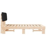 vidaXL Cadre de lit avec tête de lit rembourrée Noir 120 x 200 cm